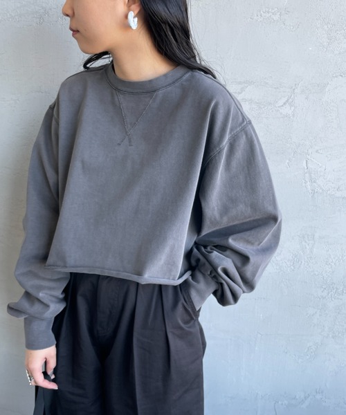 SCREEN STARS（スクリーンスターズ）の「[SCREEN STARS/スクリーンスターズ] 別注 ショート丈 ピグメントロンT（Tシャツ/カットソー・レディース・ブラック/オフホワイト/グレー/ブルー/イエロー・F）」の3枚目の写真