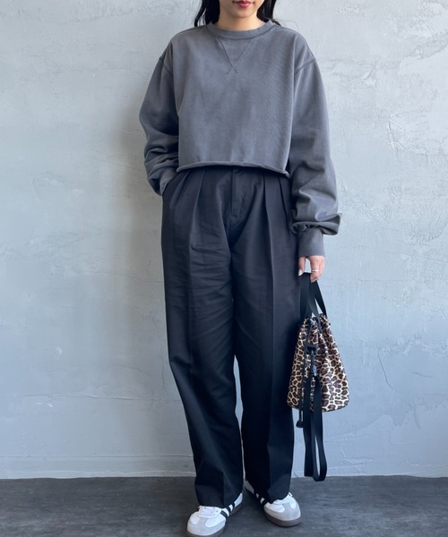 SCREEN STARS（スクリーンスターズ）の「[SCREEN STARS/スクリーンスターズ] 別注 ショート丈 ピグメントロンT（Tシャツ/カットソー・レディース・ブラック/オフホワイト/グレー/ブルー/イエロー・F）」の9枚目の写真