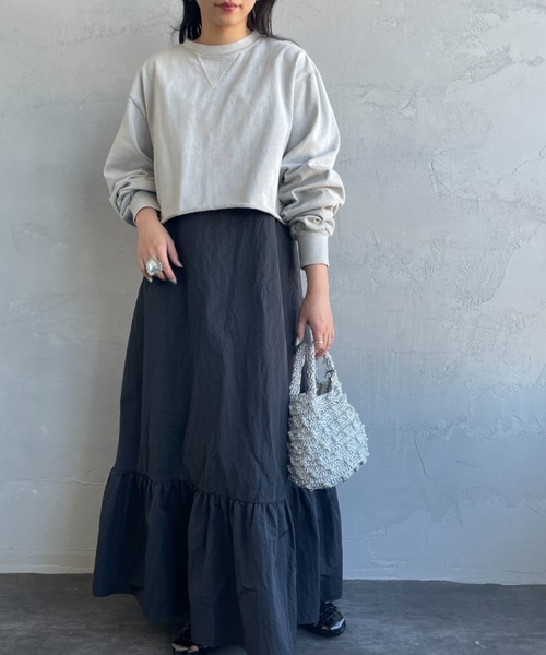 SCREEN STARS（スクリーンスターズ）の「[SCREEN STARS/スクリーンスターズ] 別注 ショート丈 ピグメントロンT（Tシャツ/カットソー・レディース・ブラック/オフホワイト/グレー/ブルー/イエロー・F）」の10枚目の写真