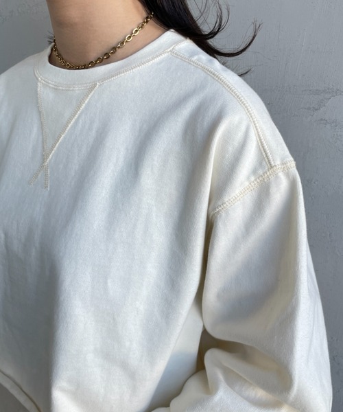 SCREEN STARS（スクリーンスターズ）の「[SCREEN STARS/スクリーンスターズ] 別注 ショート丈 ピグメントロンT（Tシャツ/カットソー・レディース・ブラック/オフホワイト/グレー/ブルー/イエロー・F）」の22枚目の写真