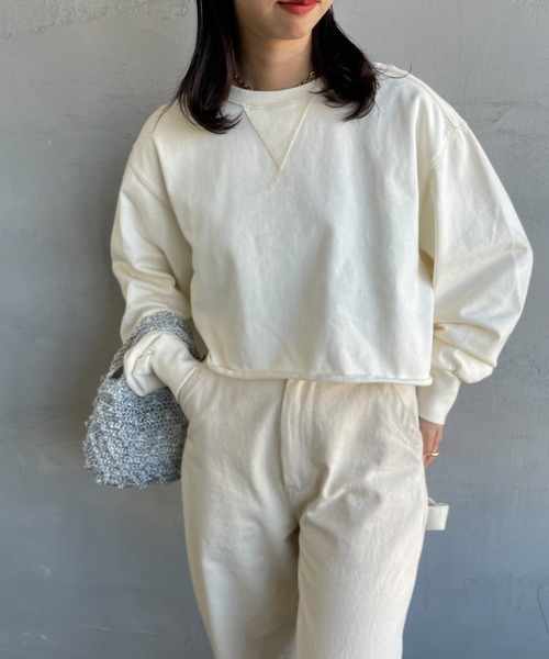 SCREEN STARS（スクリーンスターズ）の「[SCREEN STARS/スクリーンスターズ] 別注 ショート丈 ピグメントロンT（Tシャツ/カットソー・レディース・ブラック/オフホワイト/グレー/ブルー/イエロー・F）」の13枚目の写真