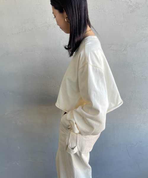 SCREEN STARS（スクリーンスターズ）の「[SCREEN STARS/スクリーンスターズ] 別注 ショート丈 ピグメントロンT（Tシャツ/カットソー・レディース・ブラック/オフホワイト/グレー/ブルー/イエロー・F）」の14枚目の写真