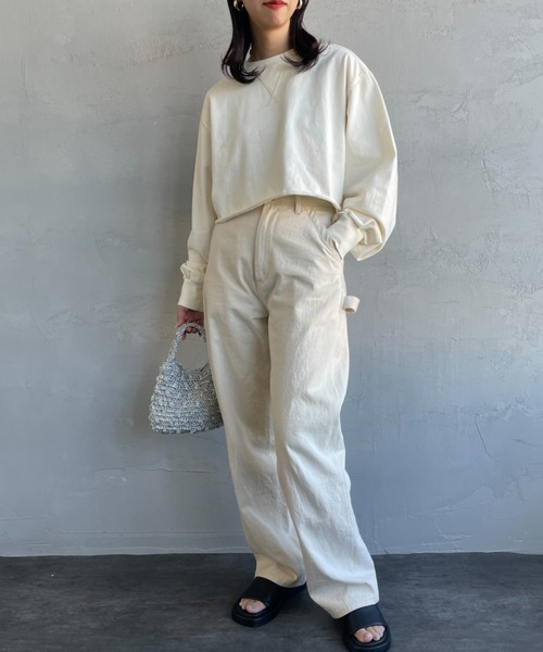 SCREEN STARS（スクリーンスターズ）の「[SCREEN STARS/スクリーンスターズ] 別注 ショート丈 ピグメントロンT（Tシャツ/カットソー・レディース・ブラック/オフホワイト/グレー/ブルー/イエロー・F）」の16枚目の写真