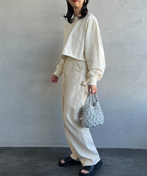 SCREEN STARS（スクリーンスターズ）の「[SCREEN STARS/スクリーンスターズ] 別注 ショート丈 ピグメントロンT（Tシャツ/カットソー・レディース・ブラック/オフホワイト/グレー/ブルー/イエロー・F）」の8枚目の写真