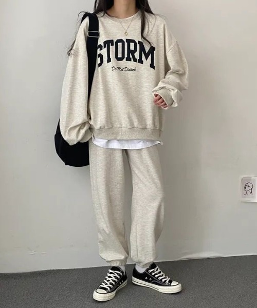 セール】【セットアップ】ロゴトレーナー×スウェットパンツ 2点SET