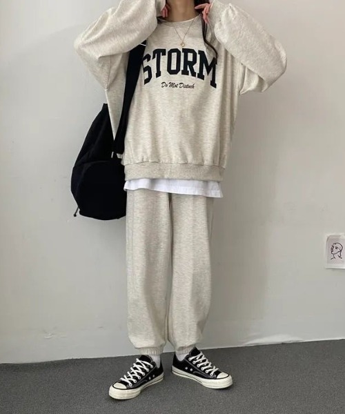 セール】【セットアップ】ロゴトレーナー×スウェットパンツ 2点SET