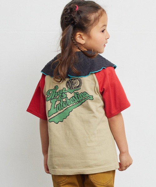 Life Support Products(ライフサポートプロダクツ)の「【防汚加工】ラグランプリントTシャツ(80~150cm)(Tシャツ/カットソー・キッズ・オレンジ/チャコール/ライトグリーン/レッド・80/90/95/100/110/120/130/140/150)」の4枚目の写真