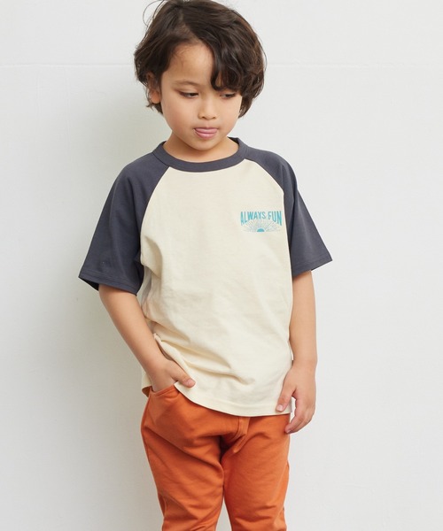 Life Support Products(ライフサポートプロダクツ)の「【防汚加工】ラグランプリントTシャツ(80~150cm)(Tシャツ/カットソー・キッズ・オレンジ/チャコール/ライトグリーン/レッド・80/90/95/100/110/120/130/140/150)」の17枚目の写真