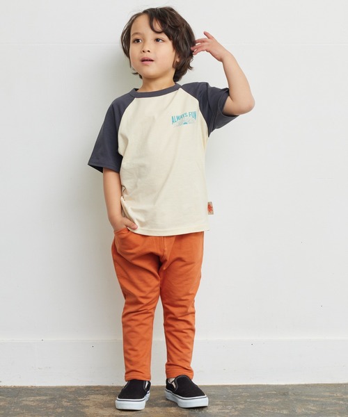 Life Support Products(ライフサポートプロダクツ)の「【防汚加工】ラグランプリントTシャツ(80~150cm)(Tシャツ/カットソー・キッズ・オレンジ/チャコール/ライトグリーン/レッド・80/90/95/100/110/120/130/140/150)」の19枚目の写真