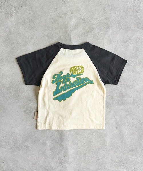 Life Support Products(ライフサポートプロダクツ)の「【防汚加工】ラグランプリントTシャツ(80~150cm)(Tシャツ/カットソー・キッズ・オレンジ/チャコール/ライトグリーン/レッド・80/90/95/100/110/120/130/140/150)」の14枚目の写真