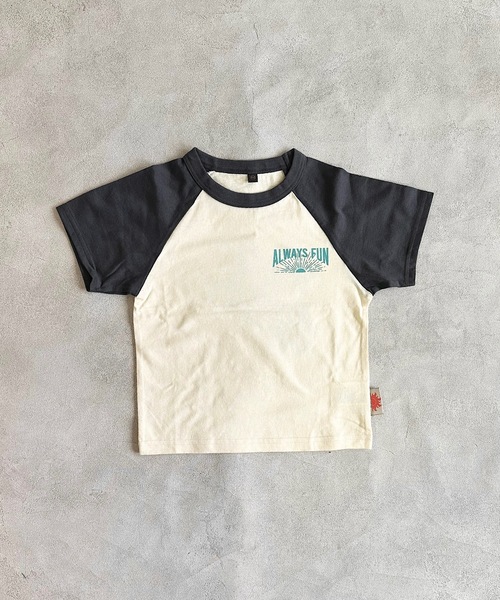 Life Support Products(ライフサポートプロダクツ)の「【防汚加工】ラグランプリントTシャツ(80~150cm)(Tシャツ/カットソー・キッズ・オレンジ/チャコール/ライトグリーン/レッド・80/90/95/100/110/120/130/140/150)」の13枚目の写真