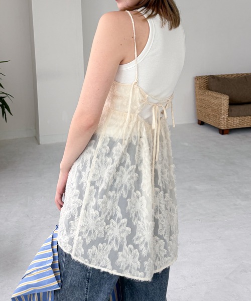 CHIGNON シアーチュニックキャミ アイボリー CHIGNON シアーチュニック