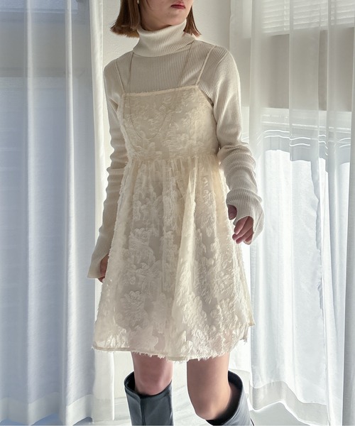 EPIMI E'PIMMY（エピミエピミー）の「シアージャガードキャミチュニック（チュニック・レディース・アイボリー/ブラック・MEDIUM）」の5枚目の写真