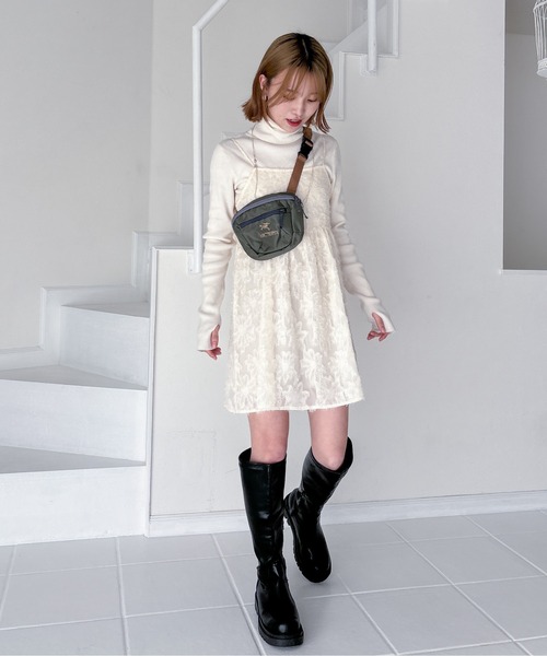 EPIMI E'PIMMY（エピミエピミー）の「シアージャガードキャミチュニック（チュニック・レディース・アイボリー/ブラック・MEDIUM）」の9枚目の写真