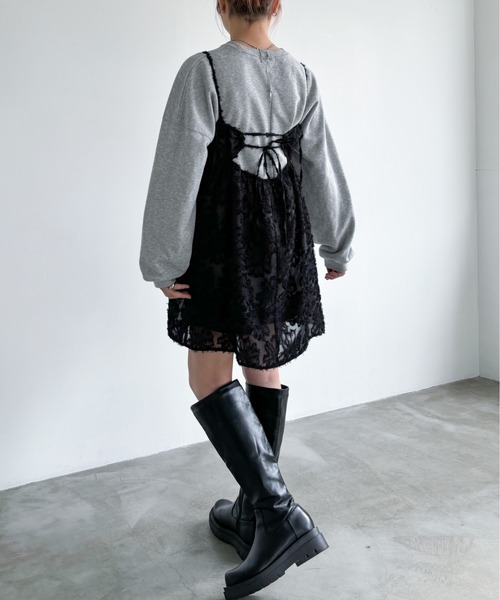 EPIMI E'PIMMY（エピミエピミー）の「シアージャガードキャミチュニック（チュニック・レディース・アイボリー/ブラック・MEDIUM）」の12枚目の写真