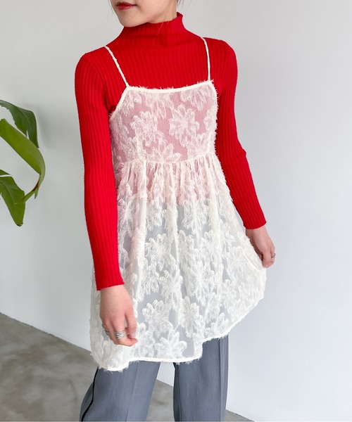 EPIMI E'PIMMY（エピミエピミー）の「シアージャガードキャミチュニック（チュニック・レディース・アイボリー/ブラック・MEDIUM）」の21枚目の写真