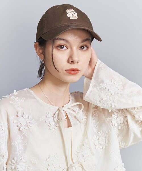NEW ERA（ニューエラ）の「【別注】＜NEW ERA＞コットン ツイル ロゴキャップ（キャップ・レディース・ベージュ/ブラック/オリーブ・FREE）」の3枚目の写真