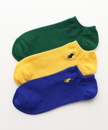 POLO RALPH LAUREN(ポロ ラルフ ローレン)の≪WEB限定≫【3足セット】POLO RALPH LAUREN オーガニックコットン混 カノコ ワンポイント スニーカーソックス 92022800(ソックス/靴下)