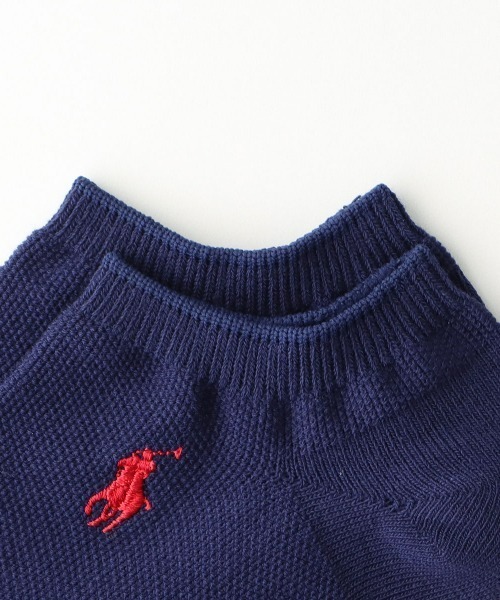 POLO RALPH LAUREN（ポロ ラルフ ローレン）の「≪WEB限定≫【3足セット】POLO RALPH LAUREN オーガニックコットン混 カノコ ワンポイント スニーカーソックス 92022800（ソックス/靴下・メンズ・その他1/その他2/その他3/ネイビー/ホワイト/ブラック・25～27cm/23～25cm）」の7枚目の写真
