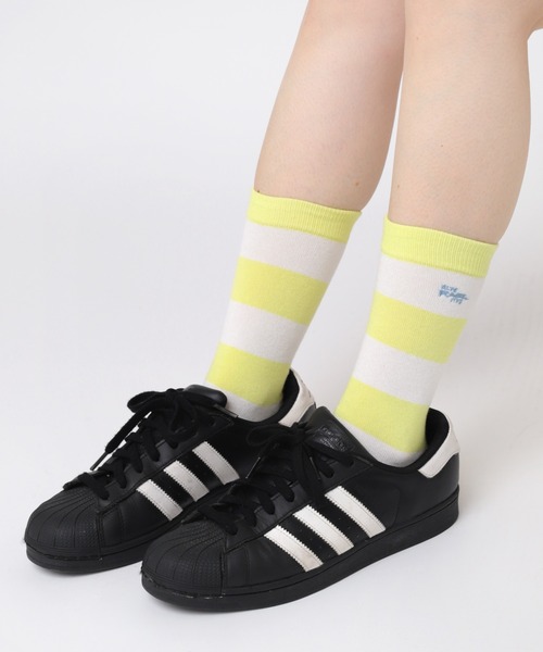 RNA（アールエヌエー）の「E4980 ボールドボーダーソックス（ソックス/靴下・レディース・ブラック×ホワイト/ライトイエロー/ベビーピンク/ネイビー・FREE）」の22枚目の写真