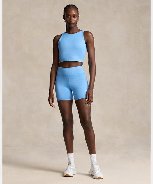 POLO RALPH LAUREN(ポロ ラルフ ローレン)の「スエード ジャージー パフォーマンス クロップ タンク(タンクトップ・レディース・ブルー・XS/S)」の3枚目の写真