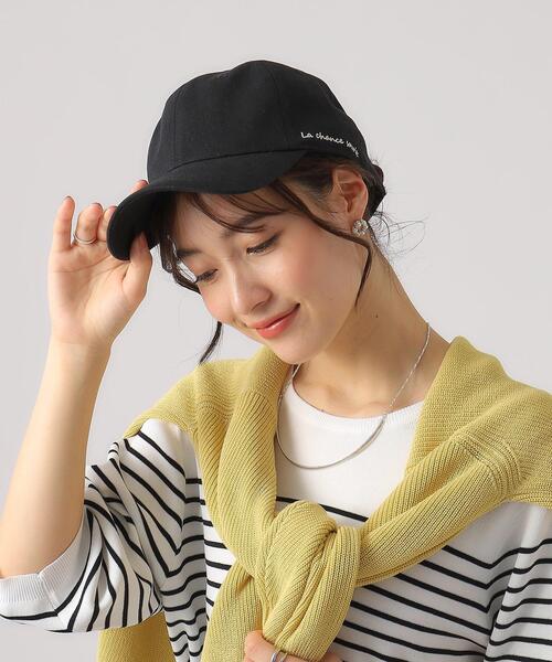 SHOO・LA・RUE（シューラルー）の「◆アソートサイド刺繍CAP（キャップ・レディース・ブラック/ベージュ/ブラック系/ピンク/ブルー系その他2/チャコールグレー/サックスブルー・00）」の18枚目の写真