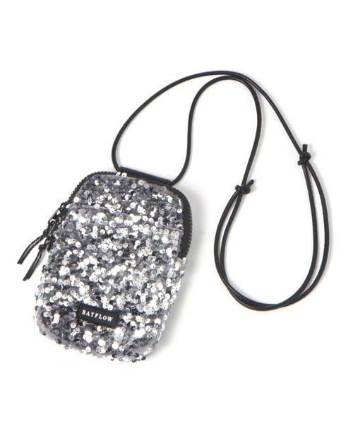 BAYFLOW（ベイフロー）の「[スマホ・カード収納可♪]多機能スパンコールミニショルダー（ショルダーバッグ・レディース・ブラック/その他1/ライトグレー・FREE）」の19枚目の写真