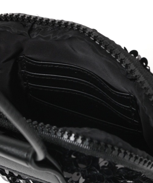 BAYFLOW（ベイフロー）の「[スマホ・カード収納可♪]多機能スパンコールミニショルダー（ショルダーバッグ・レディース・ブラック/その他1/ライトグレー・FREE）」の8枚目の写真