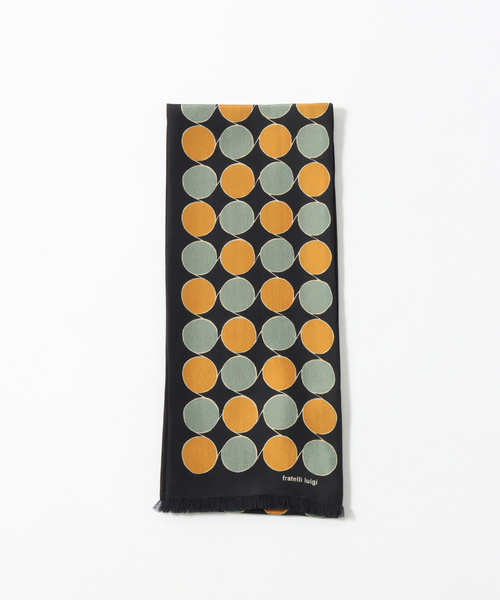 Fratelli Luigi（フラテッリルイージ）の「【Fratelli Luigi / フラテッリ ルイージ】Like Wine Bottle Scarf（バンダナ/スカーフ・メンズ・ブラック/アイボリー・FREE）」の3枚目の写真