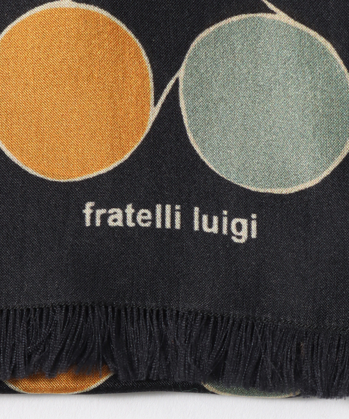 Fratelli Luigi（フラテッリルイージ）の「【Fratelli Luigi / フラテッリ ルイージ】Like Wine Bottle Scarf（バンダナ/スカーフ・メンズ・ブラック/アイボリー・FREE）」の5枚目の写真