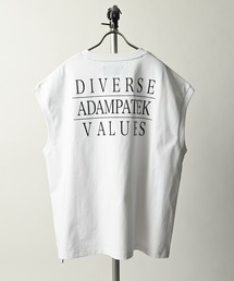 【ADAMPATEK/アダムパテック】logo embroidery sleeveless/ロゴ刺繍、プリントノースリーブTシャツ