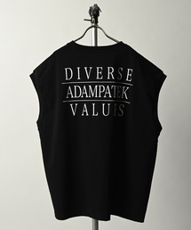 【ADAMPATEK/アダムパテック】logo embroidery sleeveless/ロゴ刺繍、プリントノースリーブTシャツ