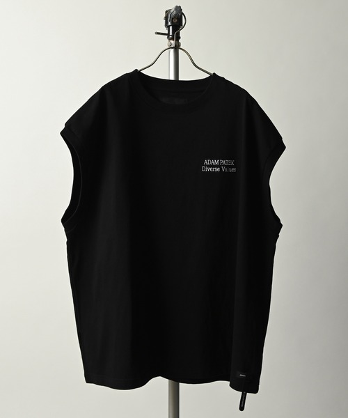 ADAM PATEK(アダムパテック)の「【ADAMPATEK/アダムパテック】logo embroidery sleeveless/ロゴ刺繍、プリントノースリーブTシャツ(Tシャツ/カットソー・レディース・ブラック/ホワイト・2/1)」の15枚目の写真