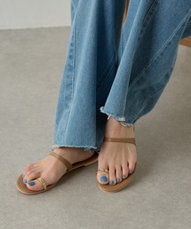 PAPILLONNER | アクセントフラットサンダル(サンダル)