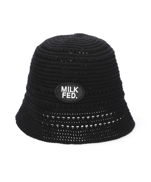 MILKFED.（ミルクフェド）の「LOGO PATCH KNIT HAT（ハット・レディース・ベージュ/ブラック/ブルー・ONE SIZE）」の8枚目の写真