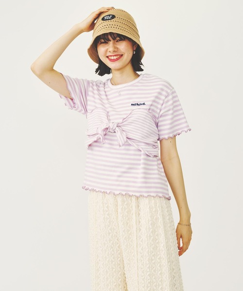 MILKFED.（ミルクフェド）の「LOGO PATCH KNIT HAT（ハット・レディース・ベージュ/ブラック/ブルー・ONE SIZE）」の22枚目の写真