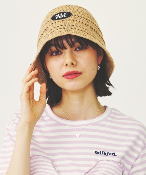 MILKFED.（ミルクフェド）の「LOGO PATCH KNIT HAT（ハット・レディース・ベージュ/ブラック/ブルー・ONE SIZE）」の19枚目の写真