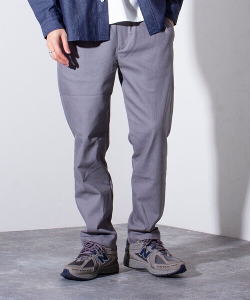 GLOSTER（グロスター）の「【GLOSTER/グロスター】flexible ストレッチ テーパードイージーパンツ（その他パンツ・メンズ・ベージュ/インディゴブルー/サックスブルー/グレー/ネイビー・S/M/L/XL）」の2枚目の写真