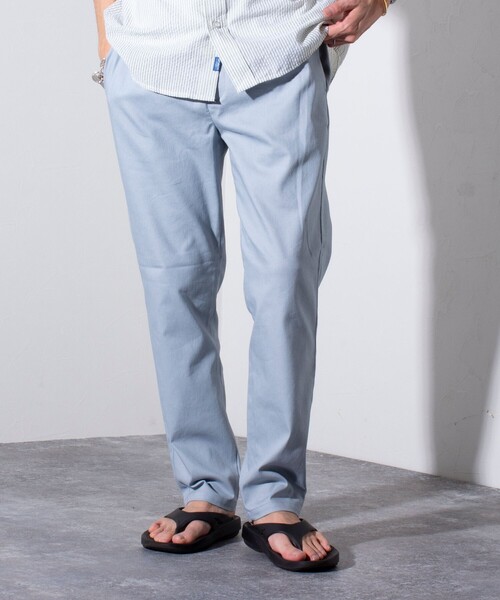 GLOSTER（グロスター）の「【GLOSTER/グロスター】flexible ストレッチ テーパードイージーパンツ（その他パンツ・メンズ・ベージュ/インディゴブルー/サックスブルー/グレー/ネイビー・S/M/L/XL）」の4枚目の写真