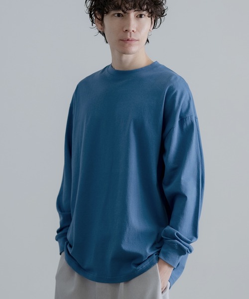 SIDEWAY STANCE(サイドウェイスタンス)の「【SIDEWAY STANCE】無地 長袖Tシャツ(Tシャツ/カットソー・メンズ・ホワイト/オートミール/ダークブルー/パープル/イエロー/ブルー/ブラック/カーキ・SMALL/MEDIUM/LARGE/X-LARGE/FREE)」の6枚目の写真
