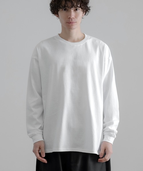 SIDEWAY STANCE(サイドウェイスタンス)の「【SIDEWAY STANCE】無地 長袖Tシャツ(Tシャツ/カットソー・メンズ・ホワイト/オートミール/ダークブルー/パープル/イエロー/ブルー/ブラック/カーキ・SMALL/MEDIUM/LARGE/X-LARGE/FREE)」の2枚目の写真