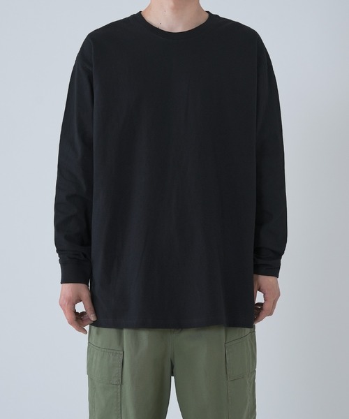 SIDEWAY STANCE(サイドウェイスタンス)の「【SIDEWAY STANCE】無地 長袖Tシャツ(Tシャツ/カットソー・メンズ・ホワイト/オートミール/ダークブルー/パープル/イエロー/ブルー/ブラック/カーキ・SMALL/MEDIUM/LARGE/X-LARGE/FREE)」の12枚目の写真