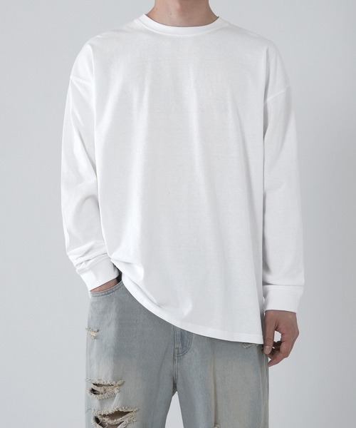 SIDEWAY STANCE(サイドウェイスタンス)の「【SIDEWAY STANCE】無地 長袖Tシャツ(Tシャツ/カットソー・メンズ・ホワイト/オートミール/ダークブルー/パープル/イエロー/ブルー/ブラック/カーキ・SMALL/MEDIUM/LARGE/X-LARGE/FREE)」の9枚目の写真