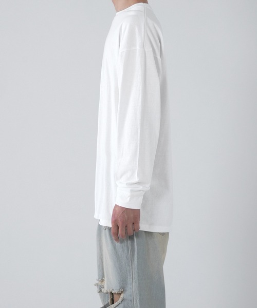 SIDEWAY STANCE(サイドウェイスタンス)の「【SIDEWAY STANCE】無地 長袖Tシャツ(Tシャツ/カットソー・メンズ・ホワイト/オートミール/ダークブルー/パープル/イエロー/ブルー/ブラック/カーキ・SMALL/MEDIUM/LARGE/X-LARGE/FREE)」の10枚目の写真