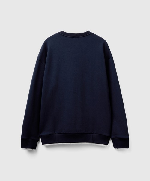 BENETTON (UNITED COLORS OF BENETTON)(ベネトンユナイテッドカラーズオブベネトン)の「クルーネックスウェットトレーナー(スウェット・メンズ・ネイビー・SMALL/LARGE/MEDIUM)」の6枚目の写真
