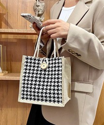 STYLEBLOCK（スタイルブロック）の「千鳥格子柄ハンドバッグ（ハンドバッグ）」