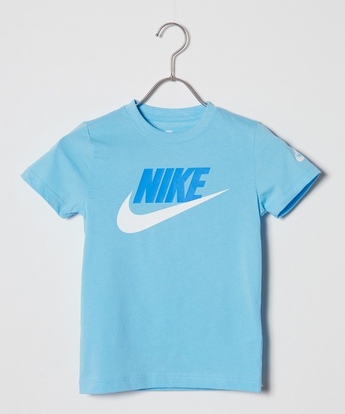 NIKE（ナイキ）の「NIKE/ナイキ FUTURA S/S TEE クルーネック ロゴプリント Tシャツ 2026年 夏 夏服（Tシャツ/カットソー・キッズ・ブラック/ライトブルー/ネイビー/イエロー/ホワイト/ターコイズブルー/ブルー/ブラック×ピンク/ブルー系その他・6/4/5/7）」の4枚目の写真