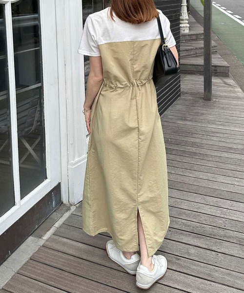 RANAN（ラナン）の「[全骨格華奢見え]ビスチェドッキングワンピース（ワンピース・レディース・ベージュ系その他/グレー×ホワイト/グレー系その他/ブラック×ホワイト・L/M/LL/3L）」の8枚目の写真