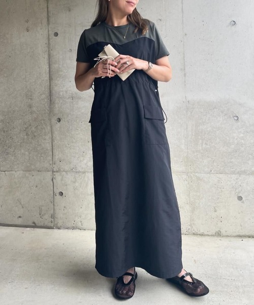 RANAN（ラナン）の「[全骨格華奢見え]ビスチェドッキングワンピース（ワンピース・レディース・ベージュ系その他/グレー×ホワイト/グレー系その他/ブラック×ホワイト・L/M/LL/3L）」の11枚目の写真