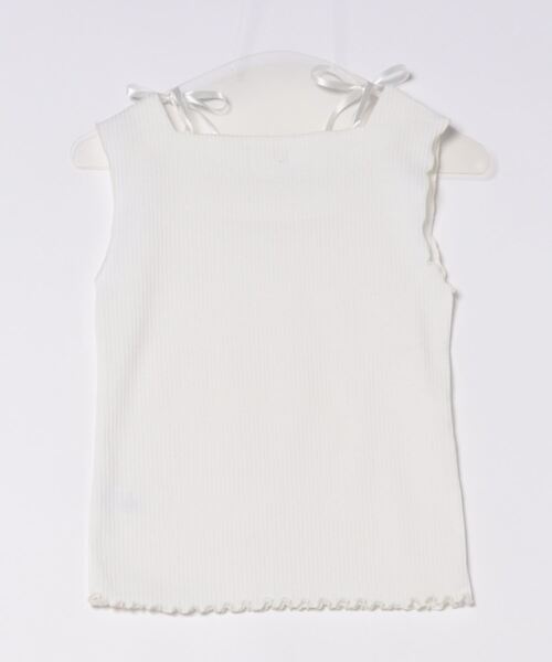 flower（フラワー）の「リボンタンクトップ（タンクトップ・レディース・ブラック/ホワイト・FREE）」の3枚目の写真